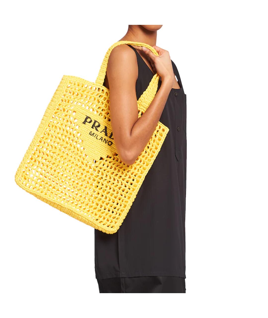 PRADA Желтая сумка через плечо, фото 4