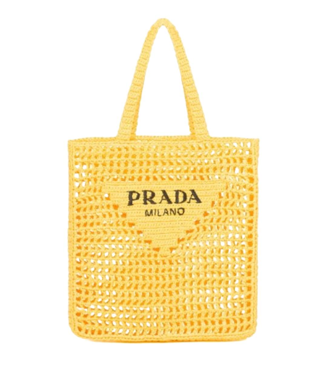 PRADA Желтая сумка через плечо, фото 1