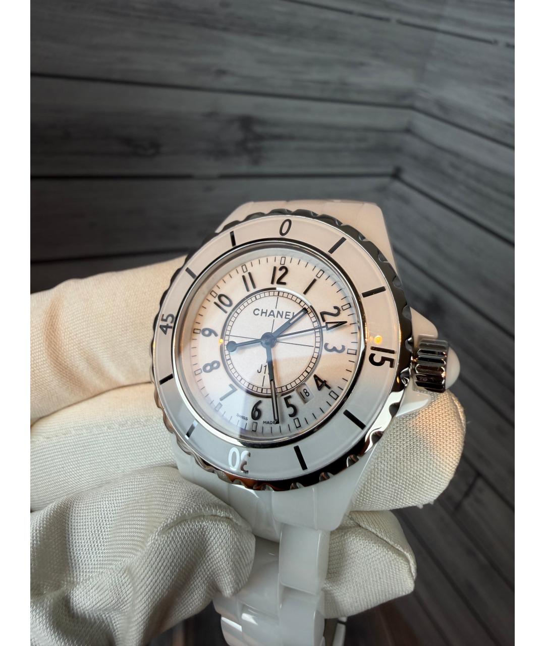 CHANEL Белые керамические часы, фото 4