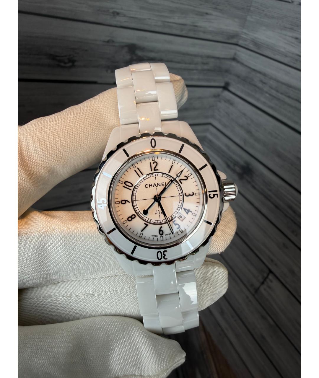 CHANEL Белые керамические часы, фото 3