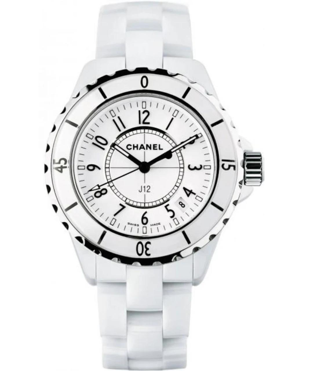 CHANEL Белые керамические часы, фото 1