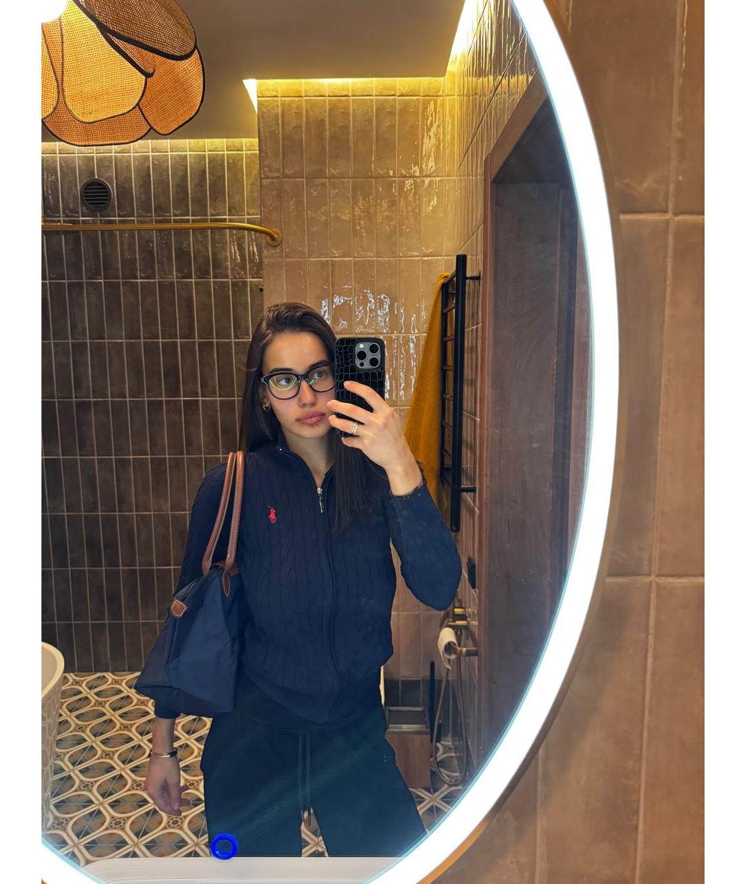 LONGCHAMP Темно-синяя тканевая сумка тоут, фото 8