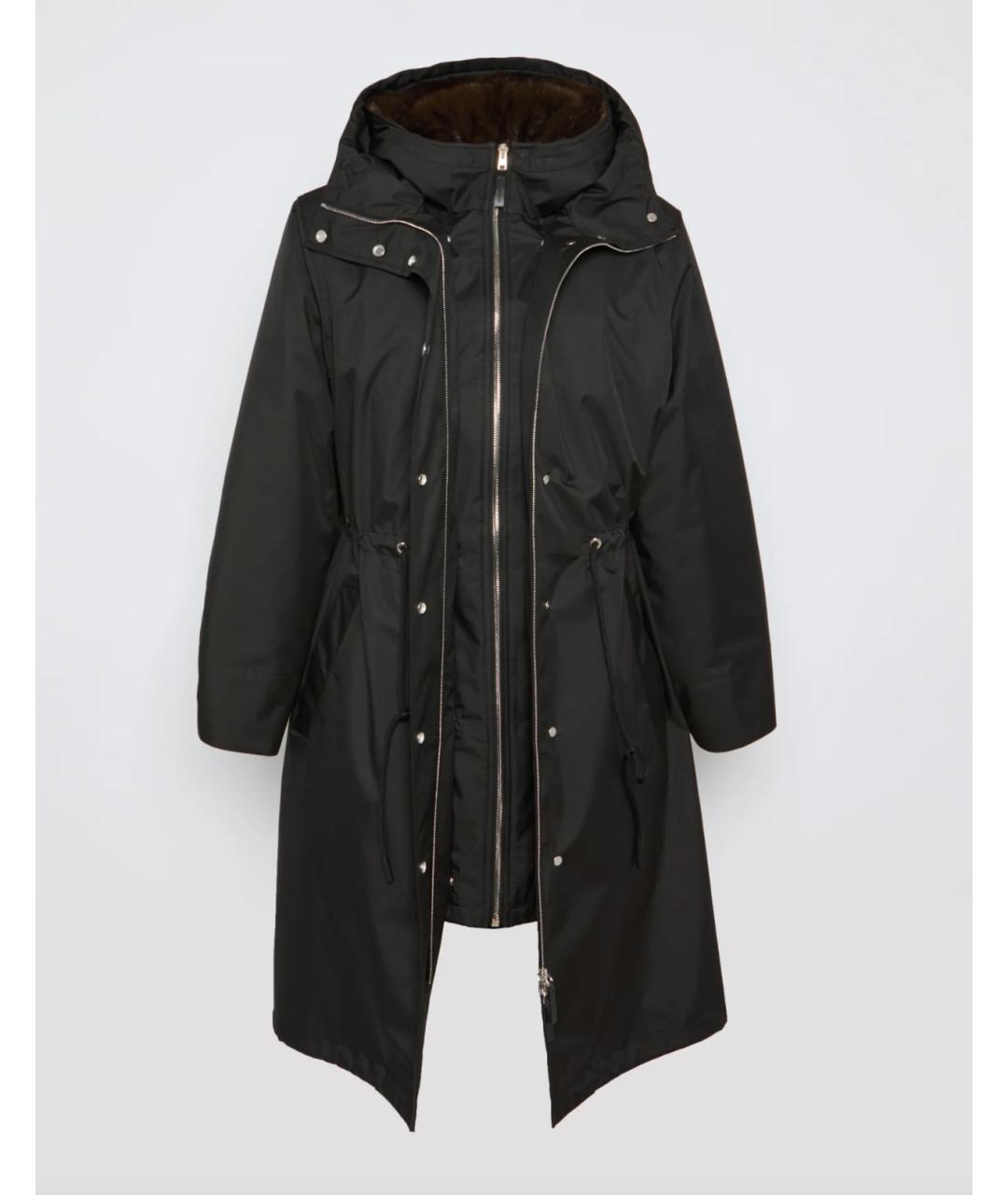 YVES SALOMON Черная полиэстеровая парка, фото 3
