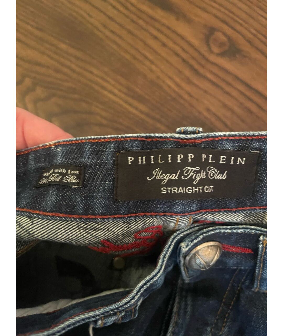 PHILIPP PLEIN Синие хлопковые джинсы, фото 4
