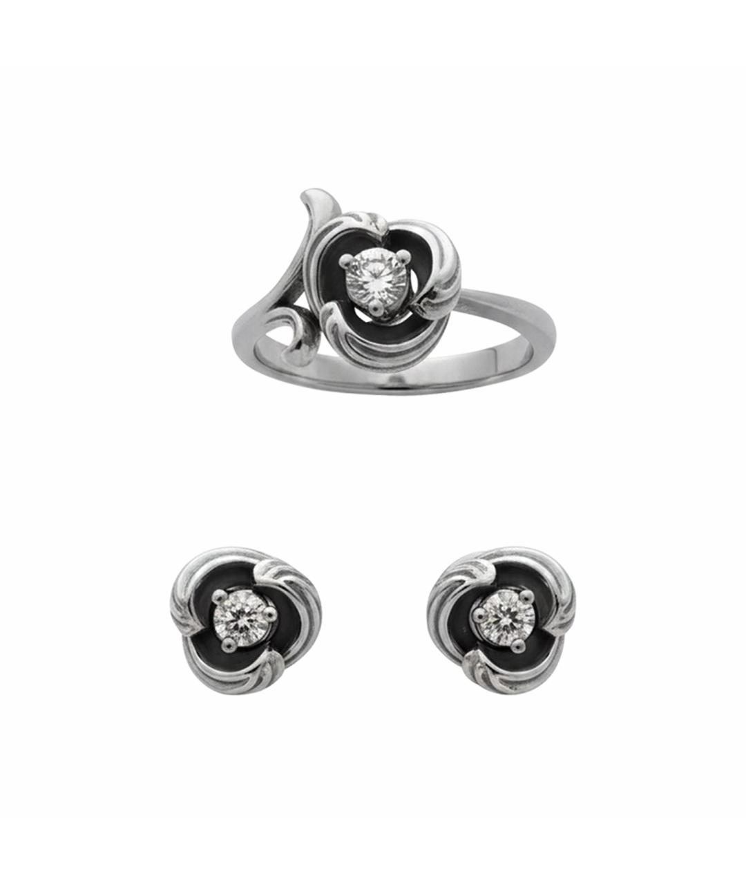 CARRERA Y CARRERA Серебрянный комплект из белого золота, фото 1