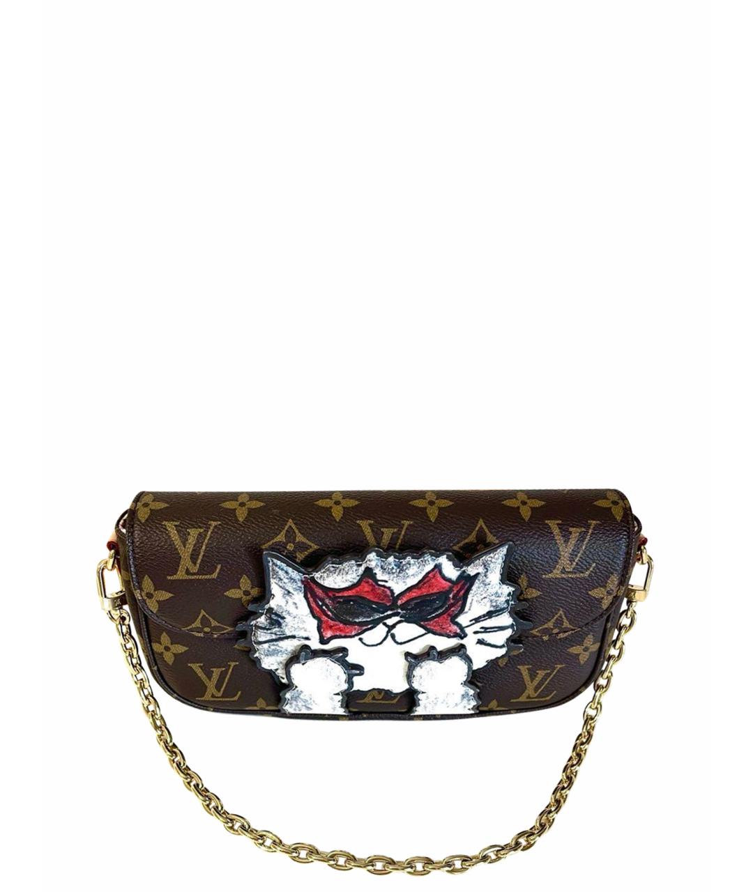 LOUIS VUITTON Коричневая кожаная сумка через плечо, фото 1