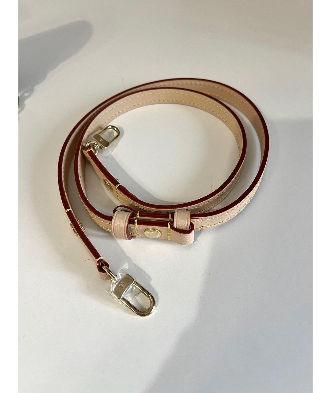 LOUIS VUITTON Коричневая кожаная сумка через плечо, фото 7