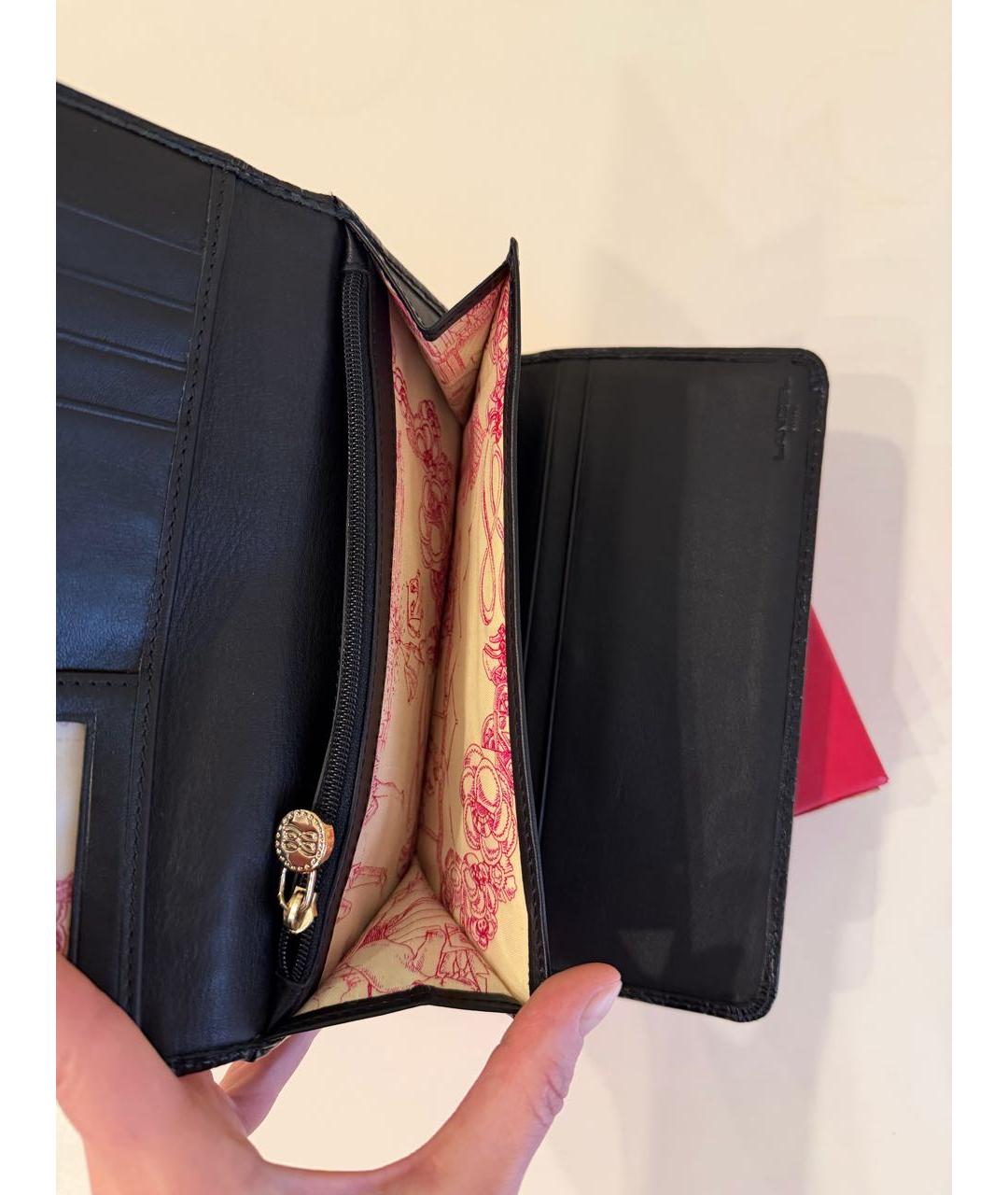 LANCEL Черный кожаный кошелек, фото 4