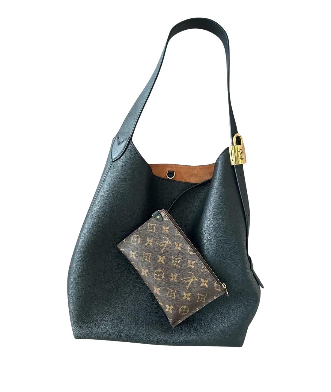 LOUIS VUITTON Черная кожаная сумка через плечо, фото 1