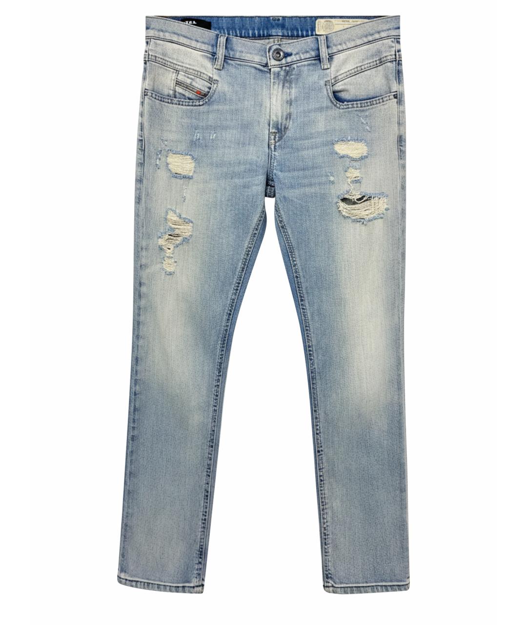 DIESEL Голубые хлопко-лиоцелловые прямые джинсы, фото 1