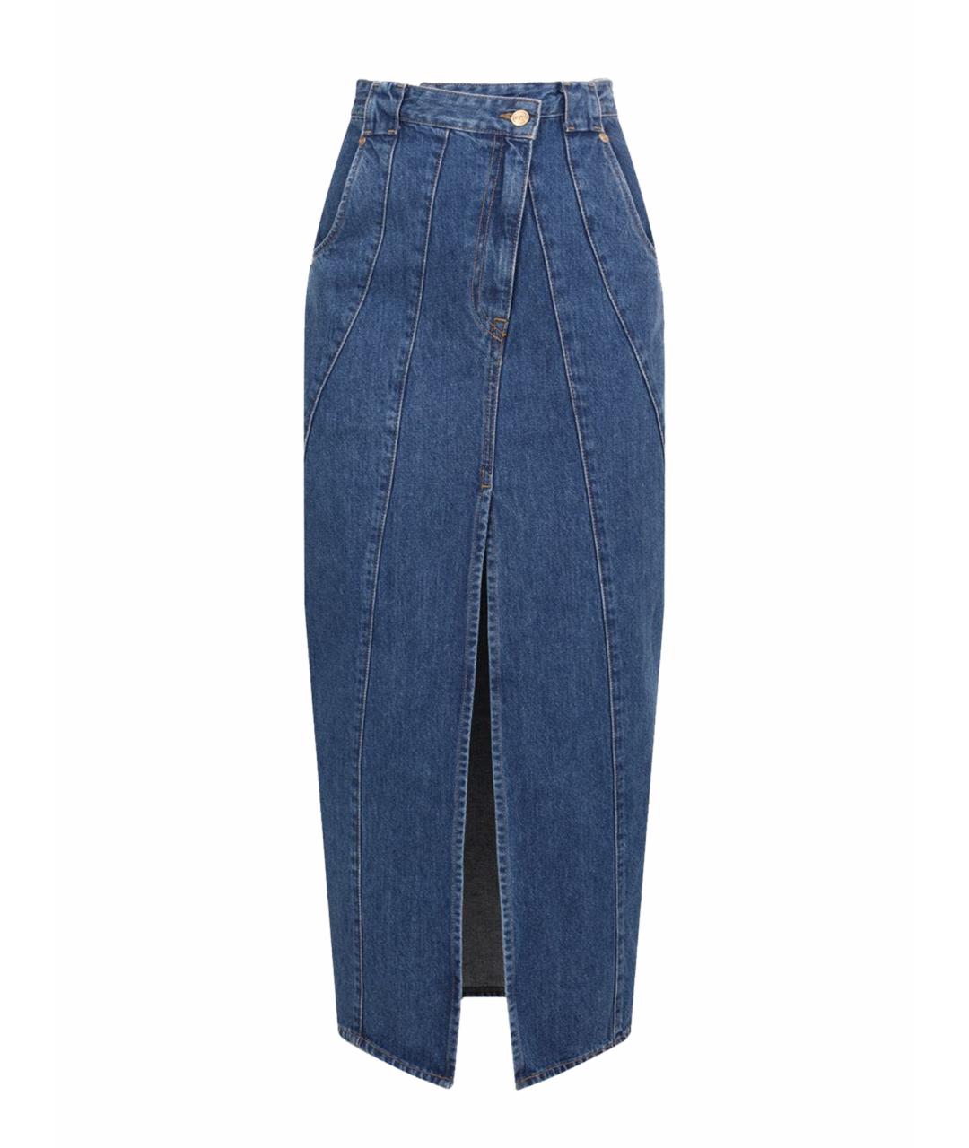 CULT GAIA Синяя хлопковая юбка макси, фото 1