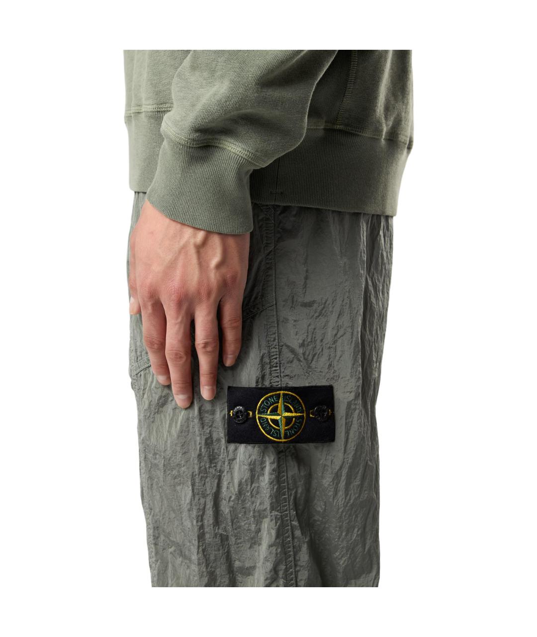 STONE ISLAND Зеленые повседневные брюки, фото 4