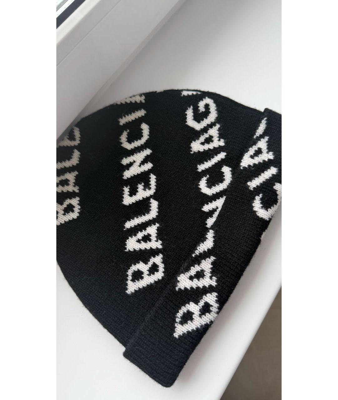 BALENCIAGA Черная шерстяная шапка, фото 5