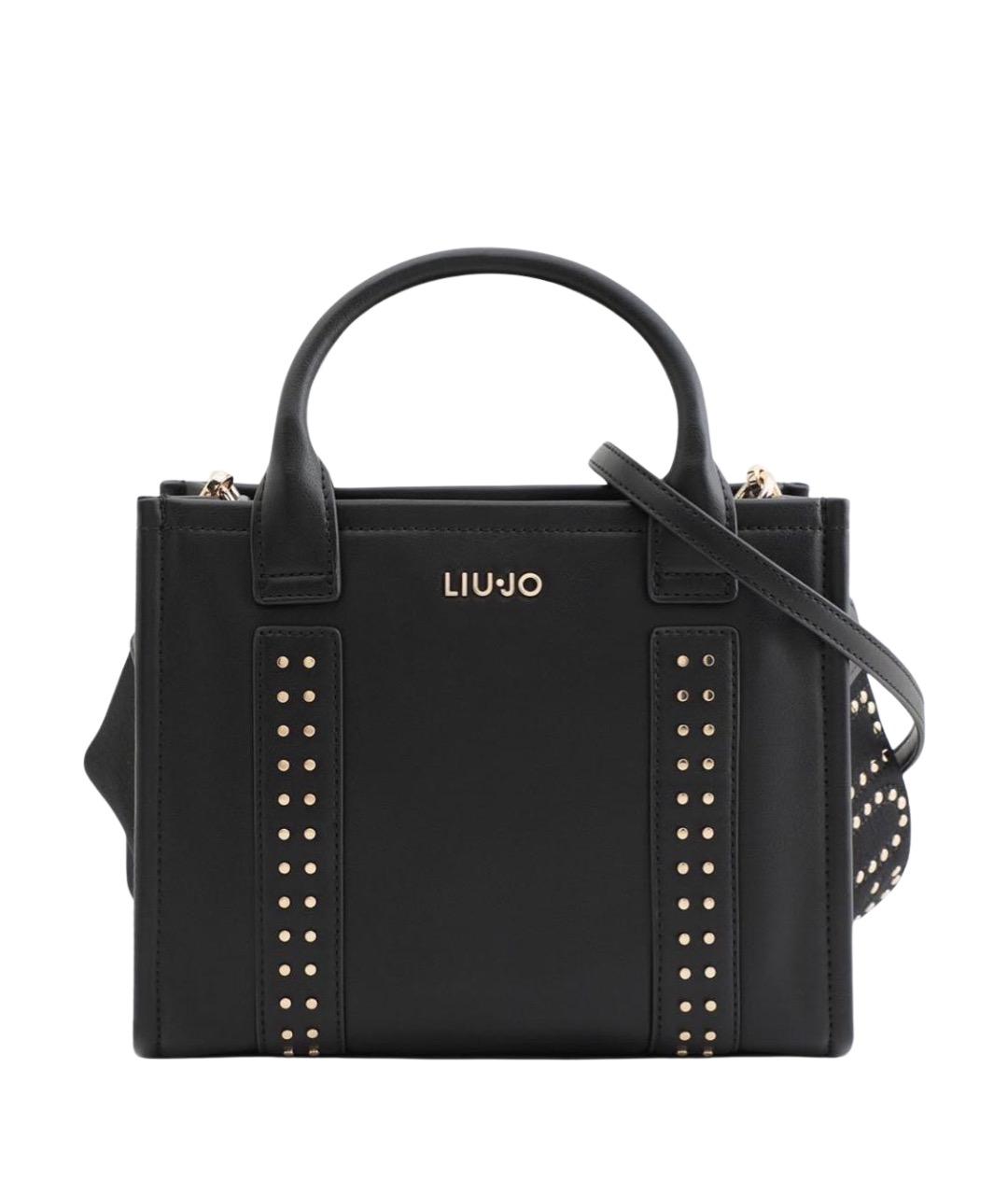 LIU JO Черная сумка тоут из искусственной кожи, фото 1
