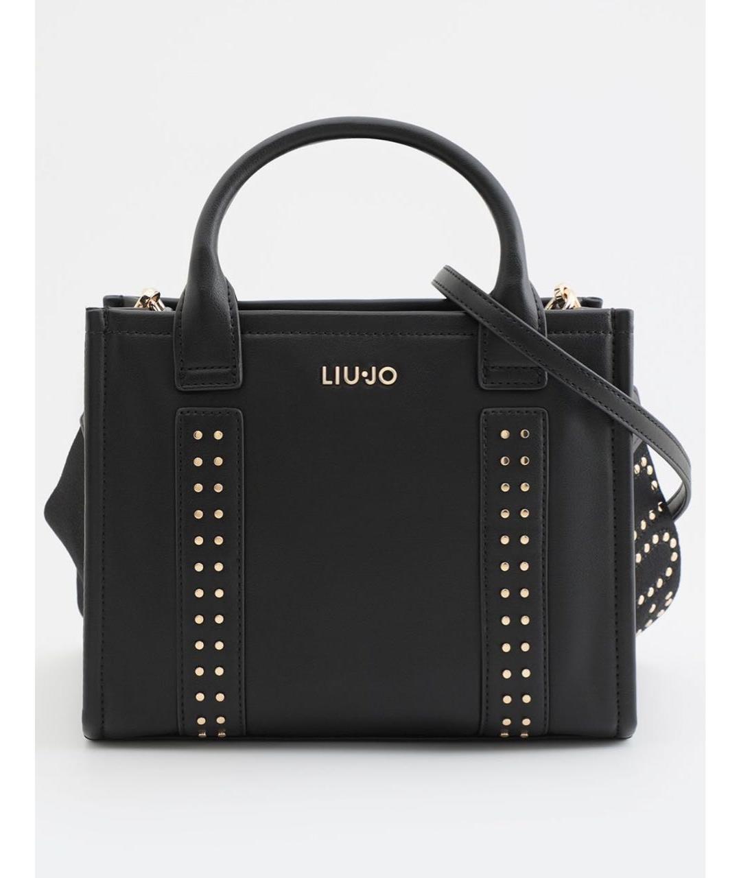 LIU JO Черная сумка тоут из искусственной кожи, фото 5