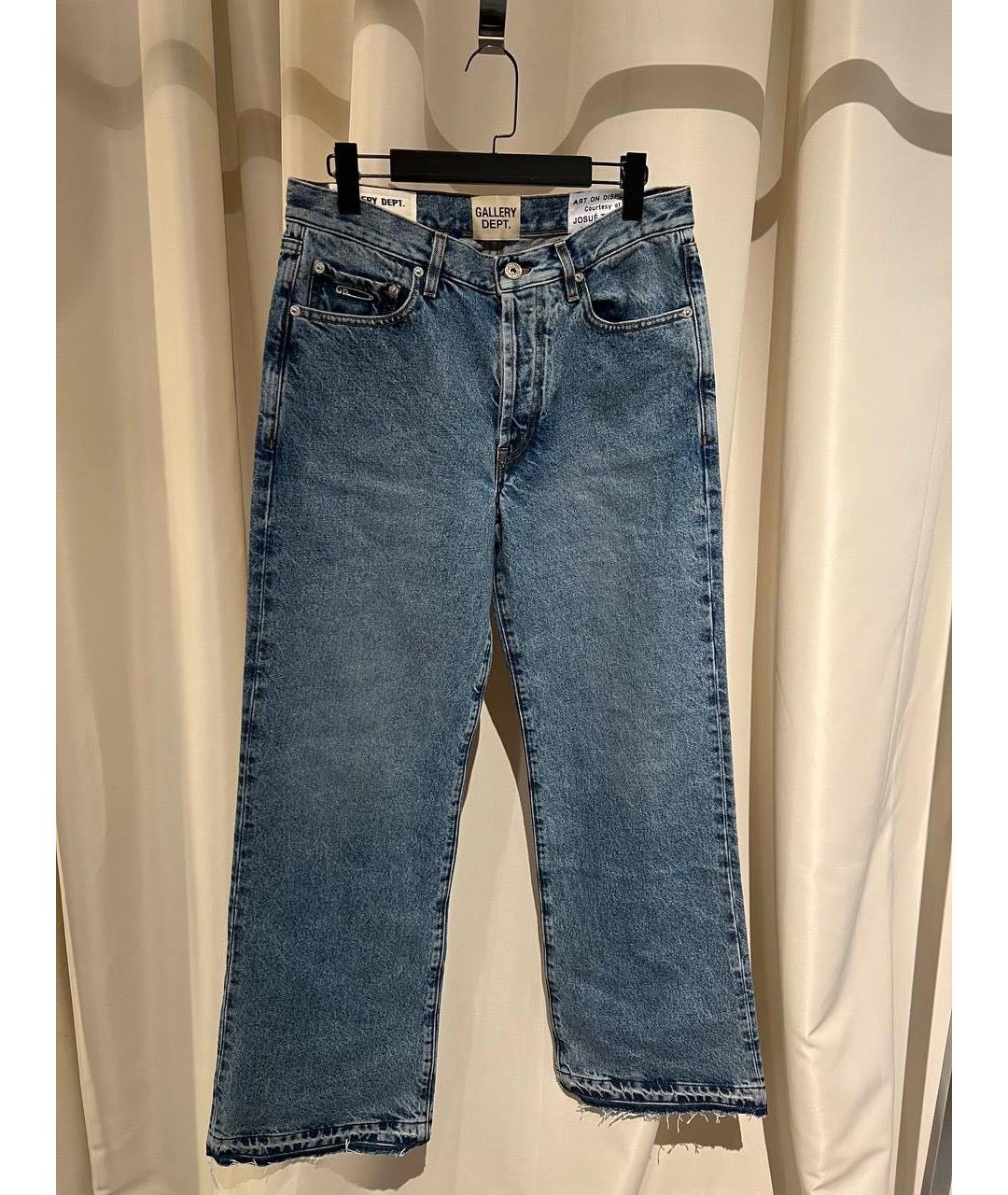 Gallery Dept Синие хлопковые прямые джинсы, фото 3