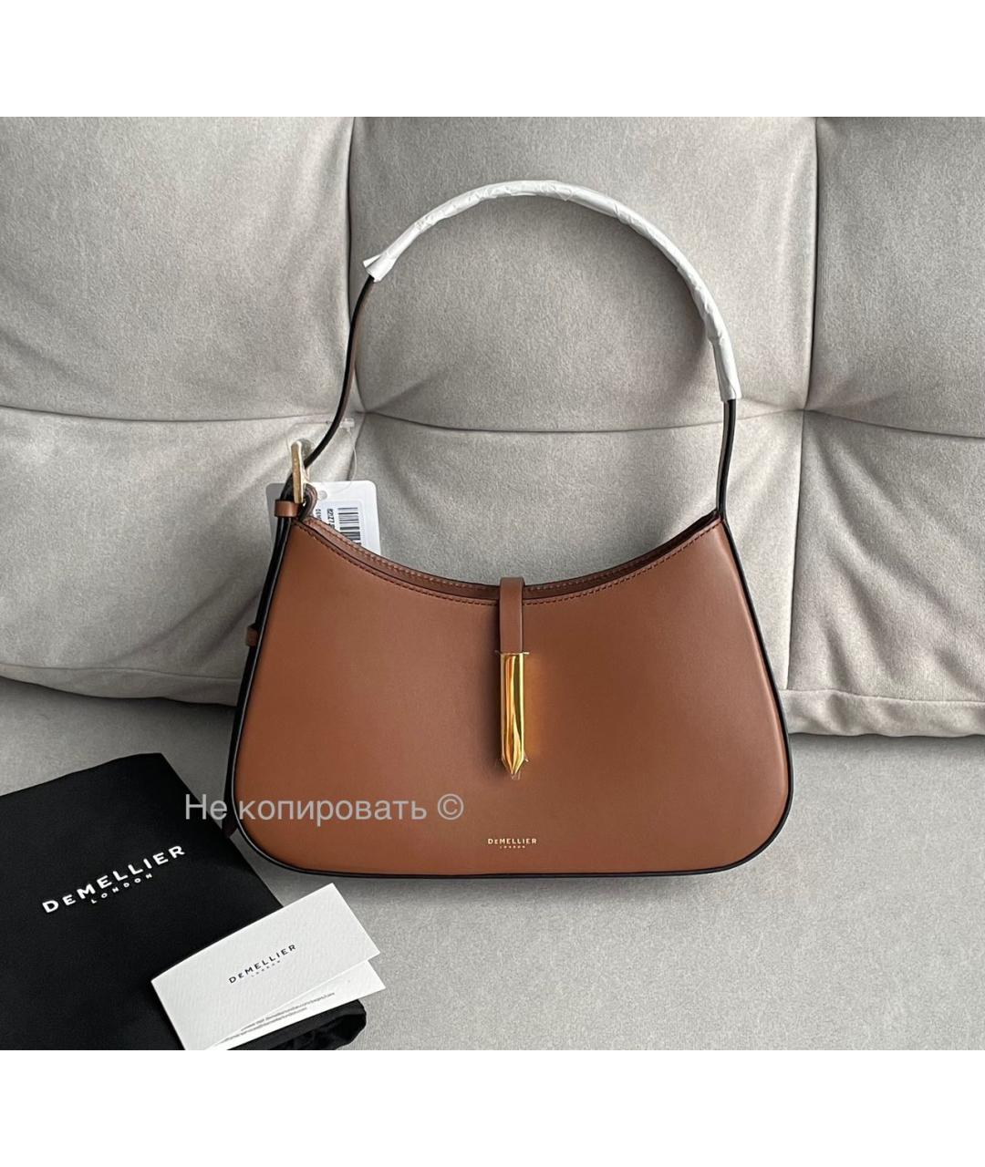 DEMELLIER Коричневая кожаная сумка через плечо, фото 2