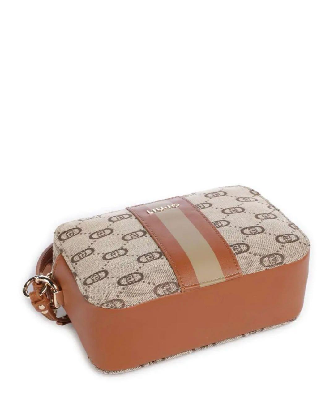 LIU JO Бежевая тканевая сумка через плечо, фото 4