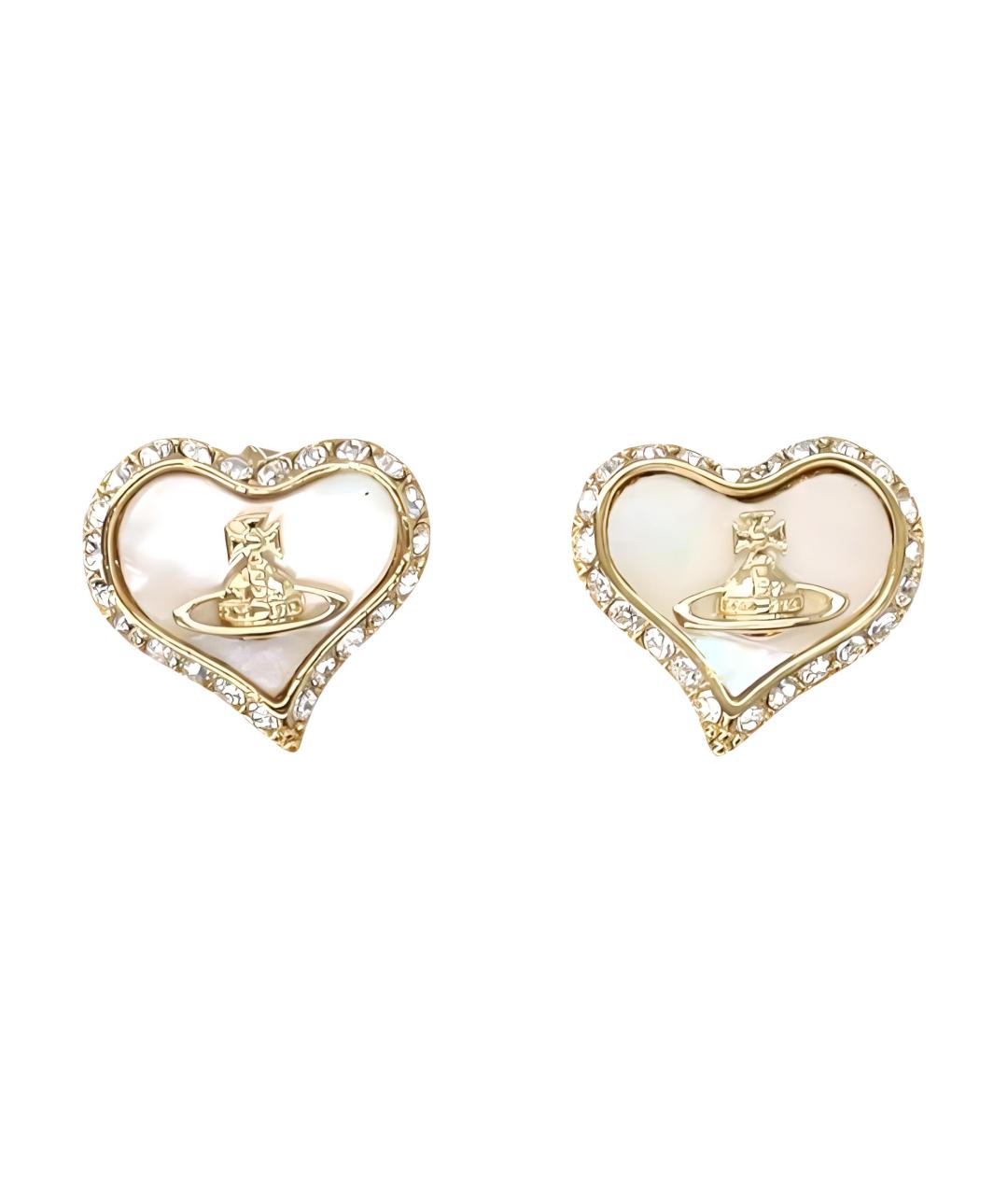 VIVIENNE WESTWOOD Золотые латунные серьги, фото 4