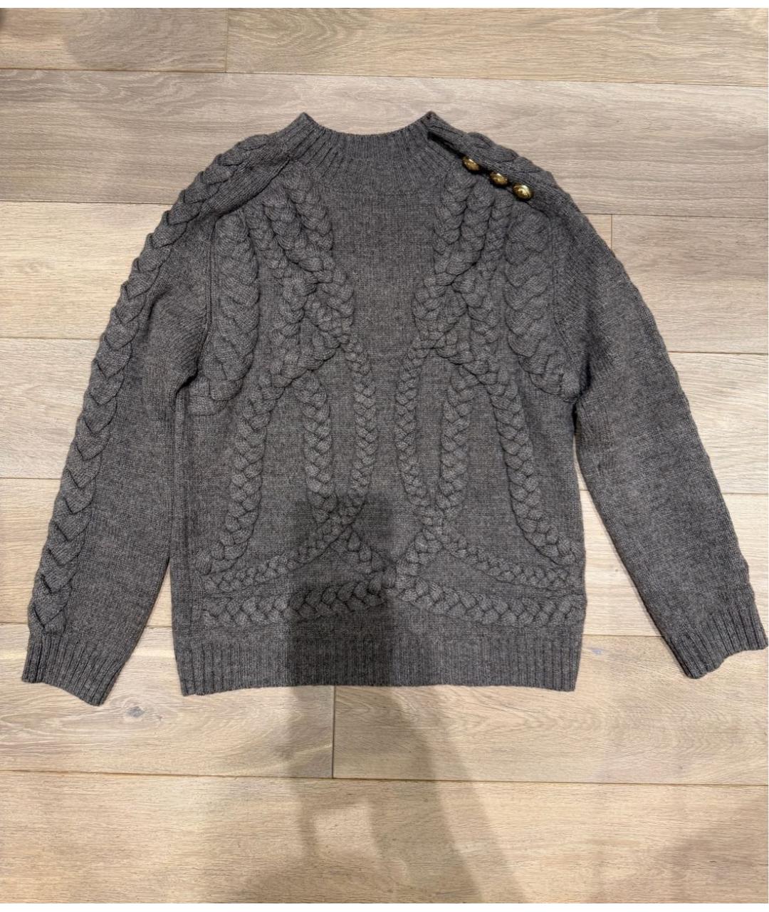 BALMAIN Коричневый шерстяной джемпер / свитер, фото 5