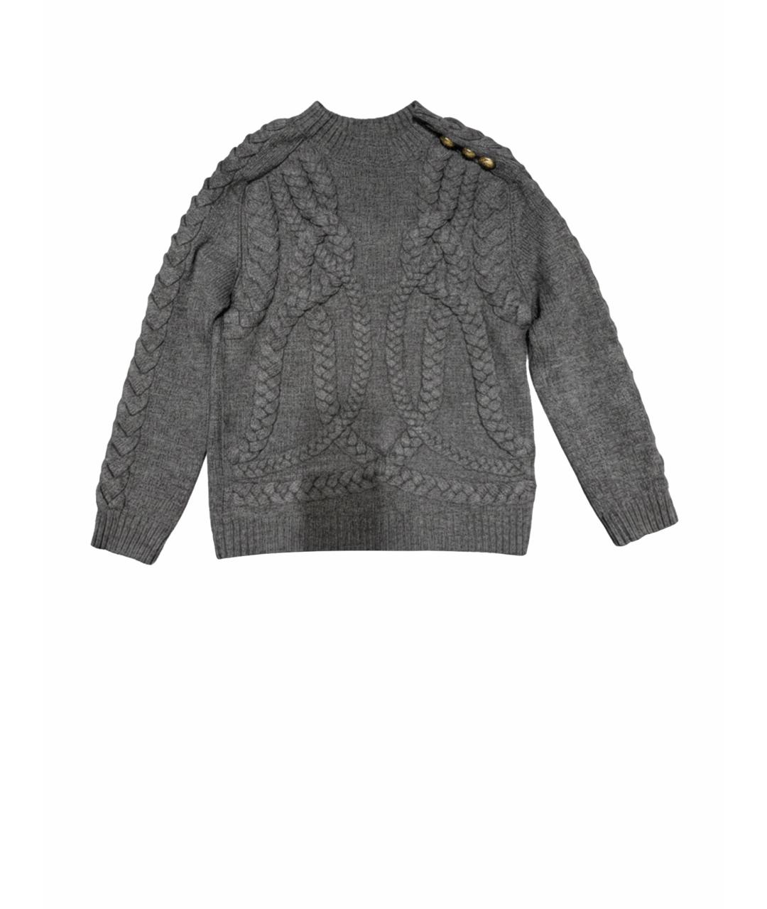 BALMAIN Коричневый шерстяной джемпер / свитер, фото 1