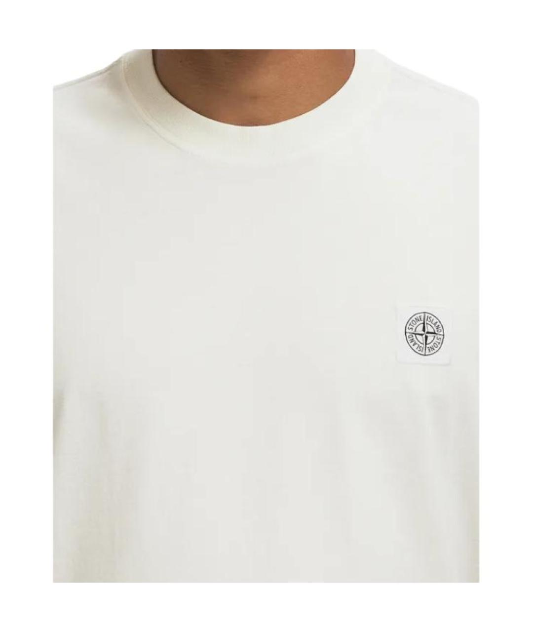 STONE ISLAND Белая футболка, фото 5