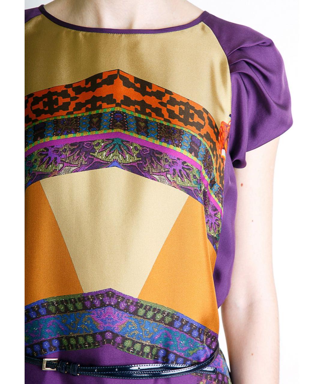 ETRO Мульти шелковое коктейльное платье, фото 4