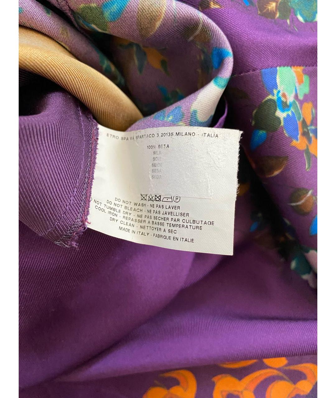 ETRO Мульти шелковое коктейльное платье, фото 7