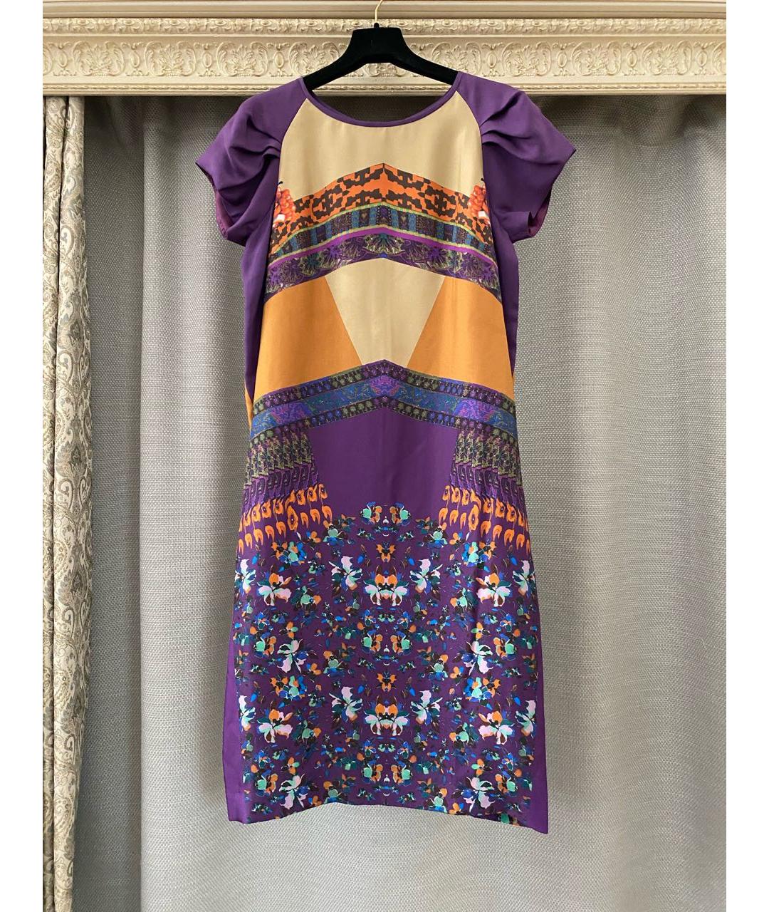 ETRO Мульти шелковое коктейльное платье, фото 5