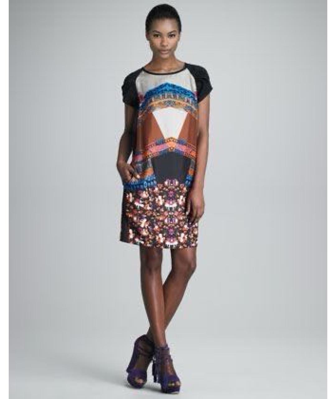 ETRO Мульти шелковое коктейльное платье, фото 4