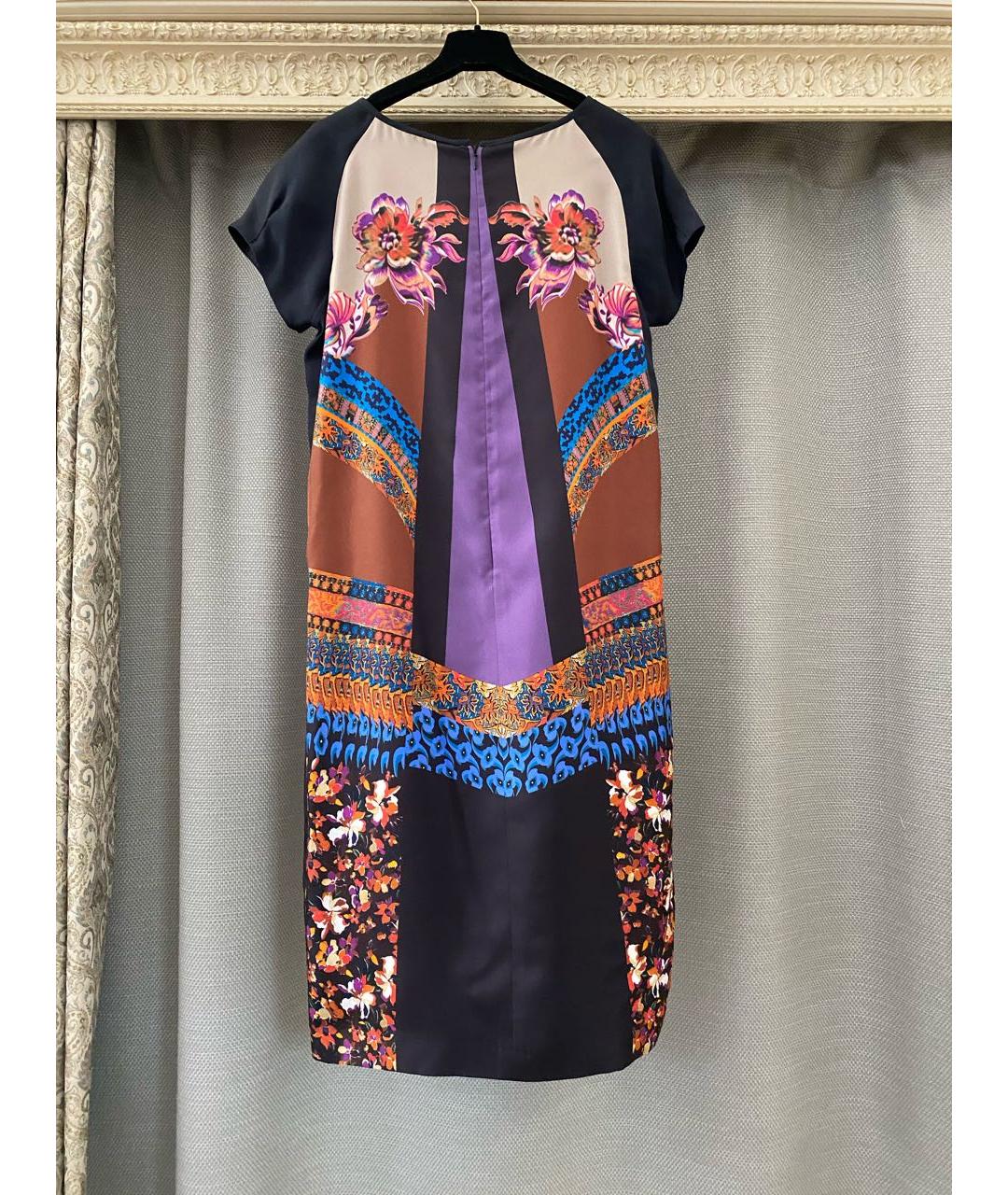 ETRO Мульти шелковое коктейльное платье, фото 6