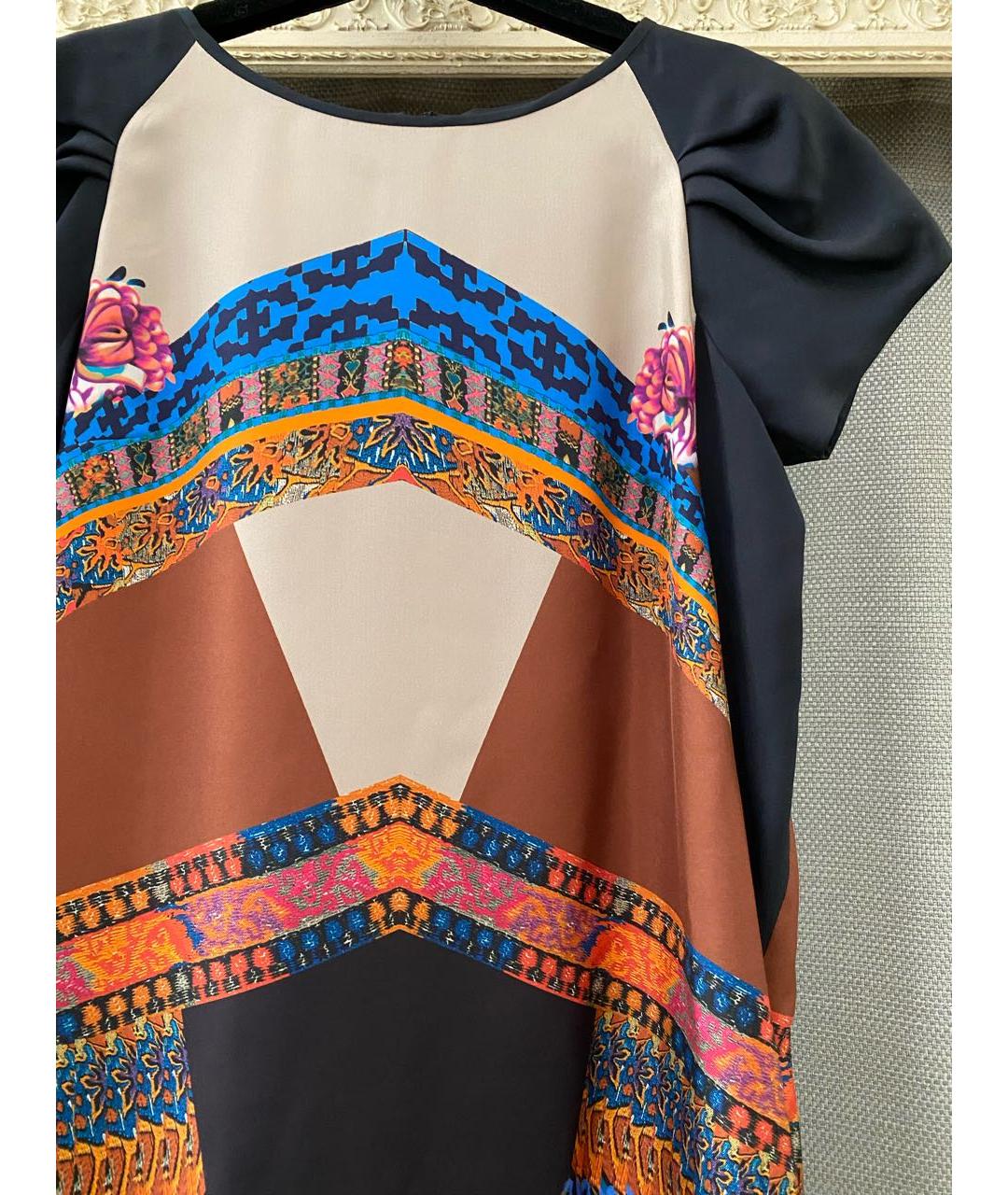 ETRO Мульти шелковое коктейльное платье, фото 7
