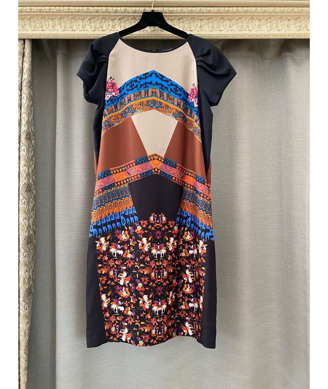 ETRO Мульти шелковое коктейльное платье, фото 5