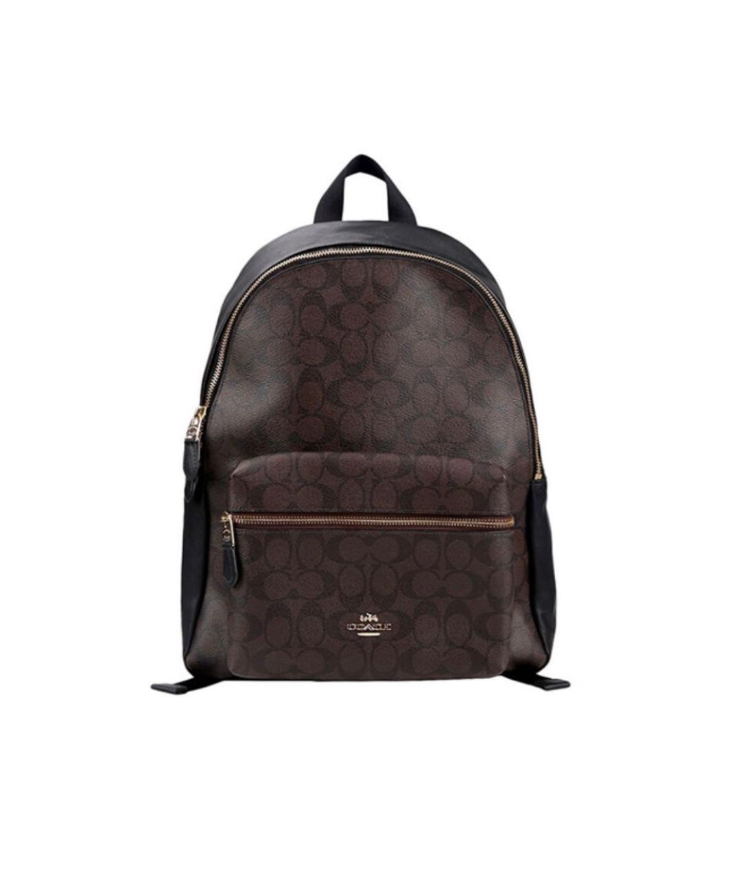COACH Коричневый кожаный рюкзак, фото 7