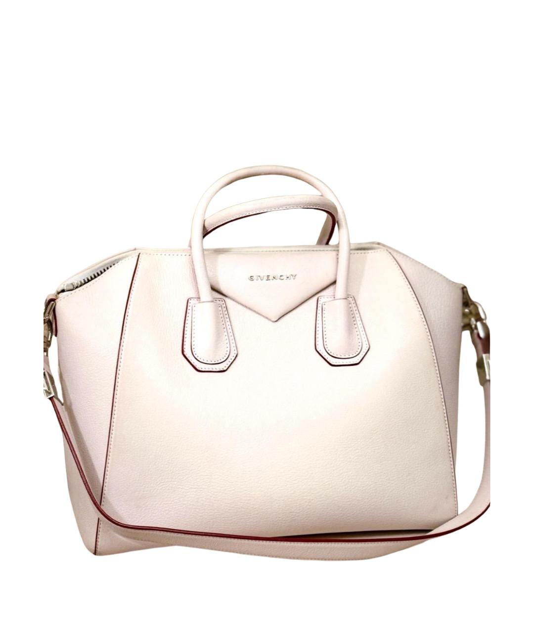 GIVENCHY Белая кожаная сумка с короткими ручками, фото 1