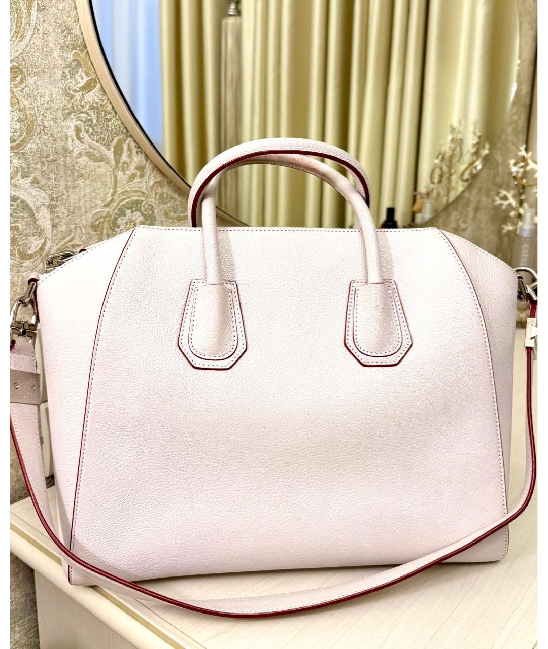 GIVENCHY Белая кожаная сумка с короткими ручками, фото 2