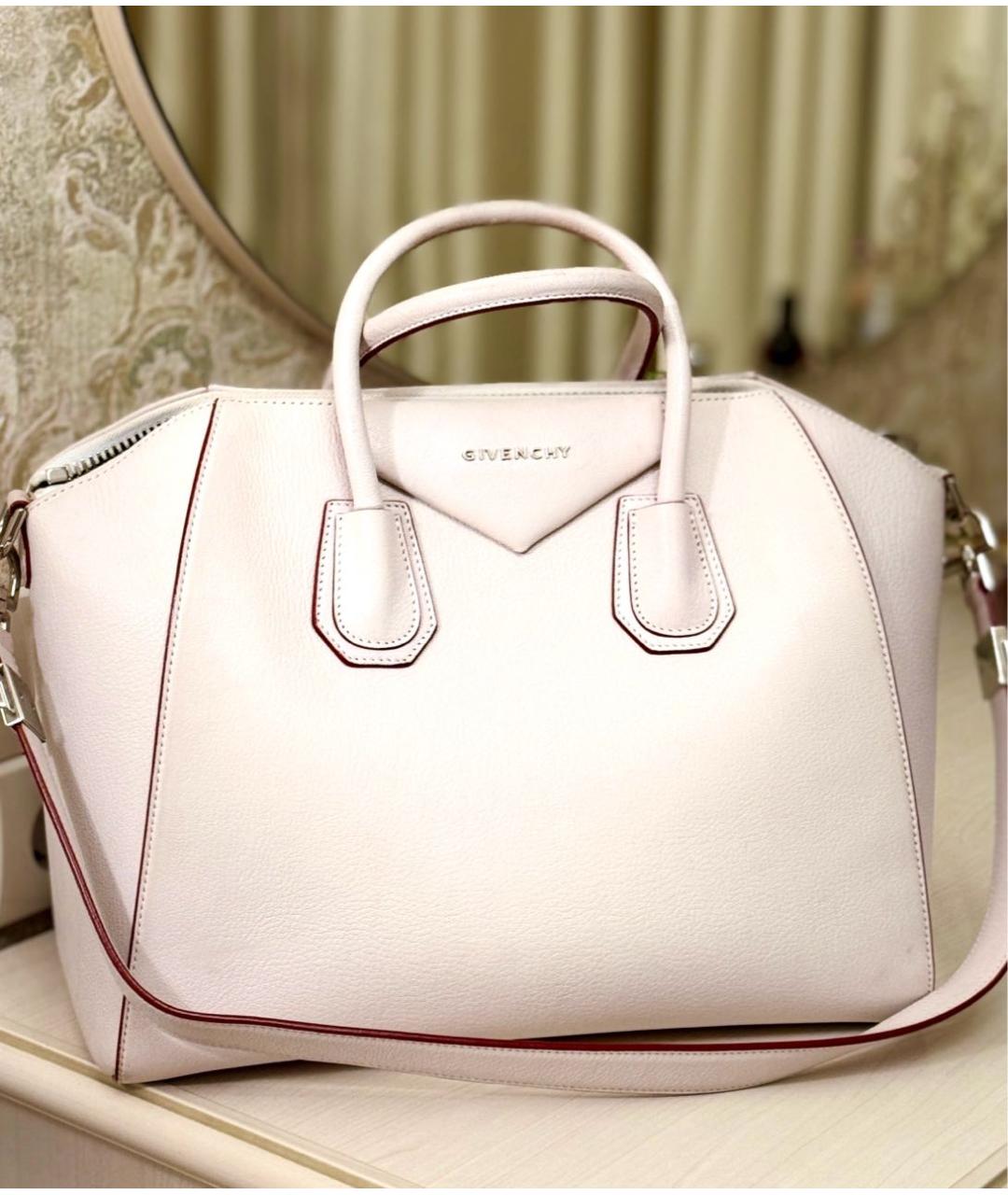 GIVENCHY Белая кожаная сумка с короткими ручками, фото 4