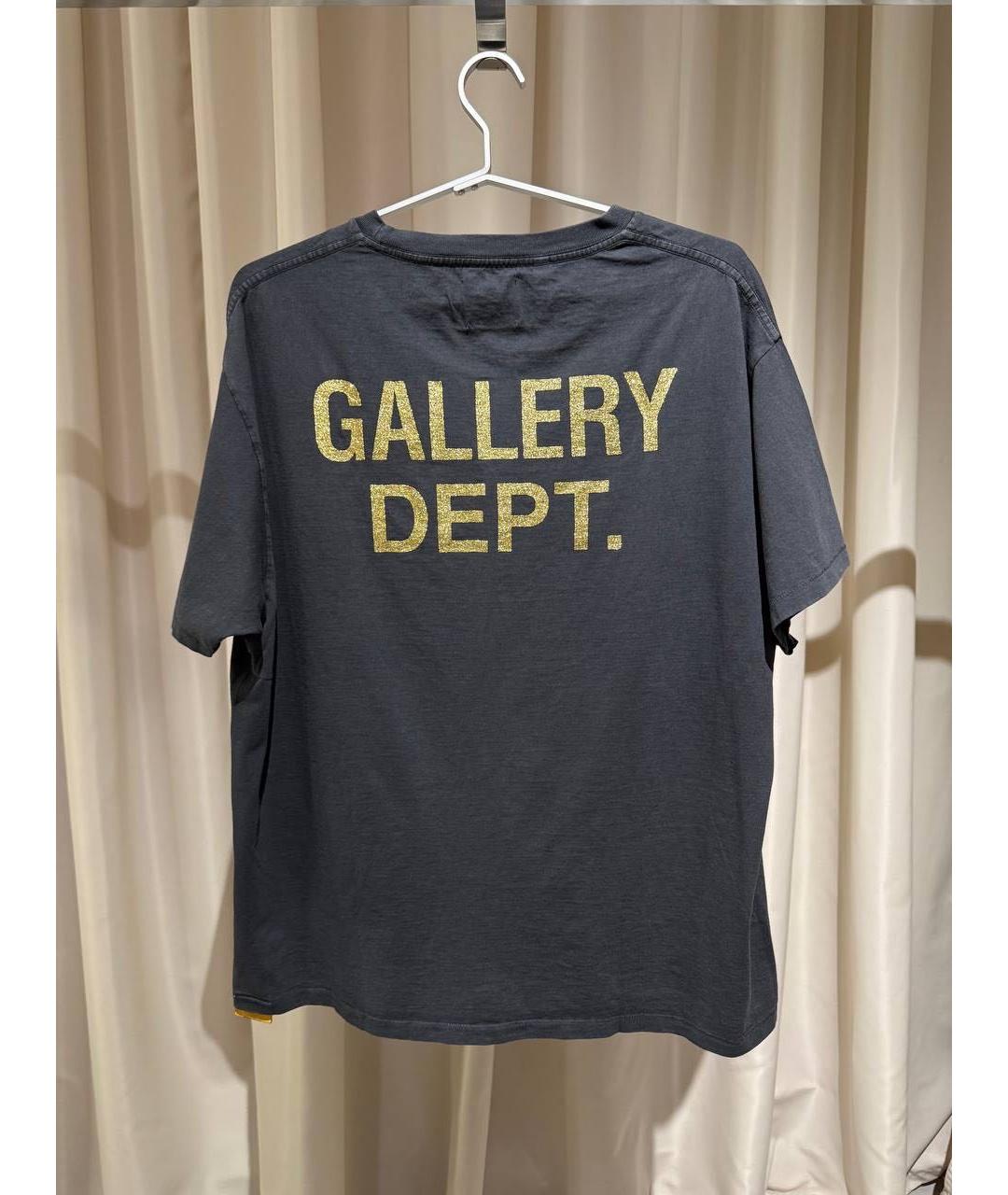 Gallery Dept Антрацитовая хлопковая футболка, фото 2