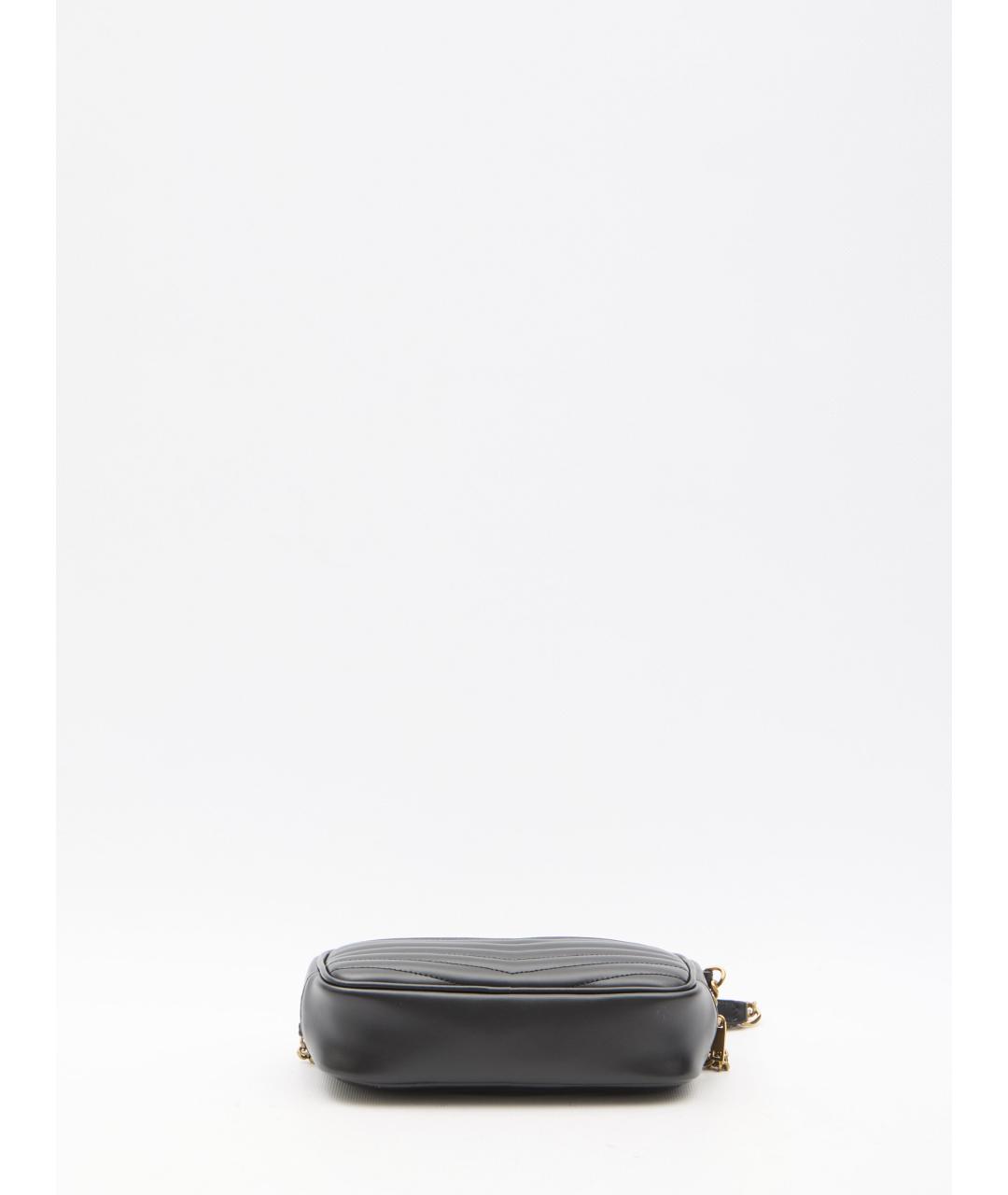 SAINT LAURENT Черная кожаная сумка через плечо, фото 4