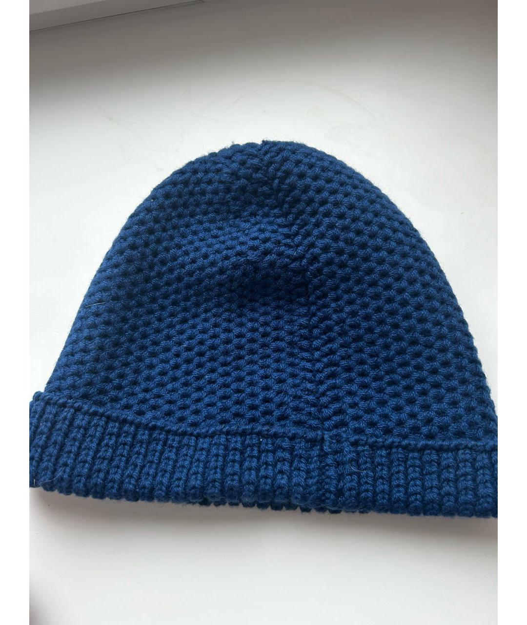 LORO PIANA Синяя кашемировая шапка, фото 2