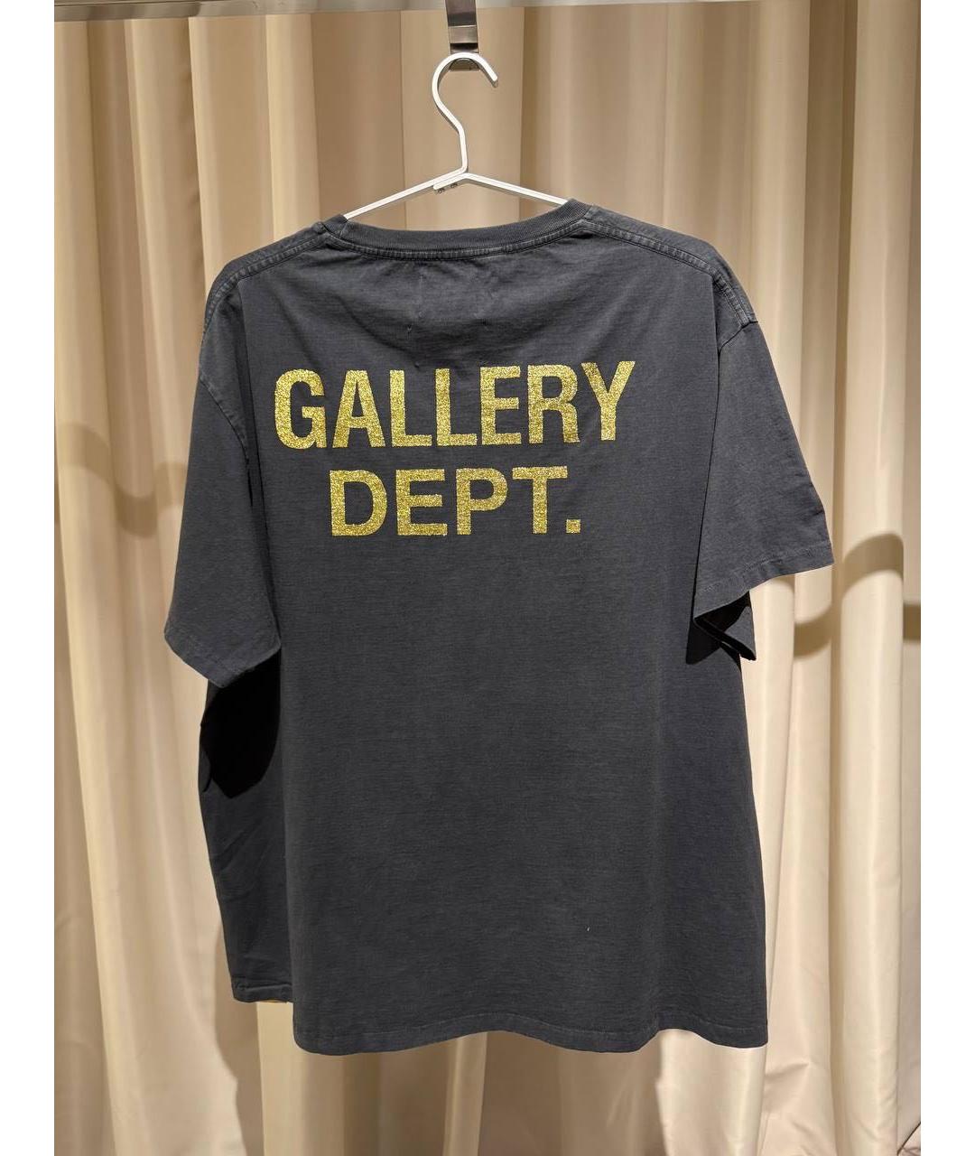 Gallery Dept Антрацитовая хлопковая футболка, фото 2