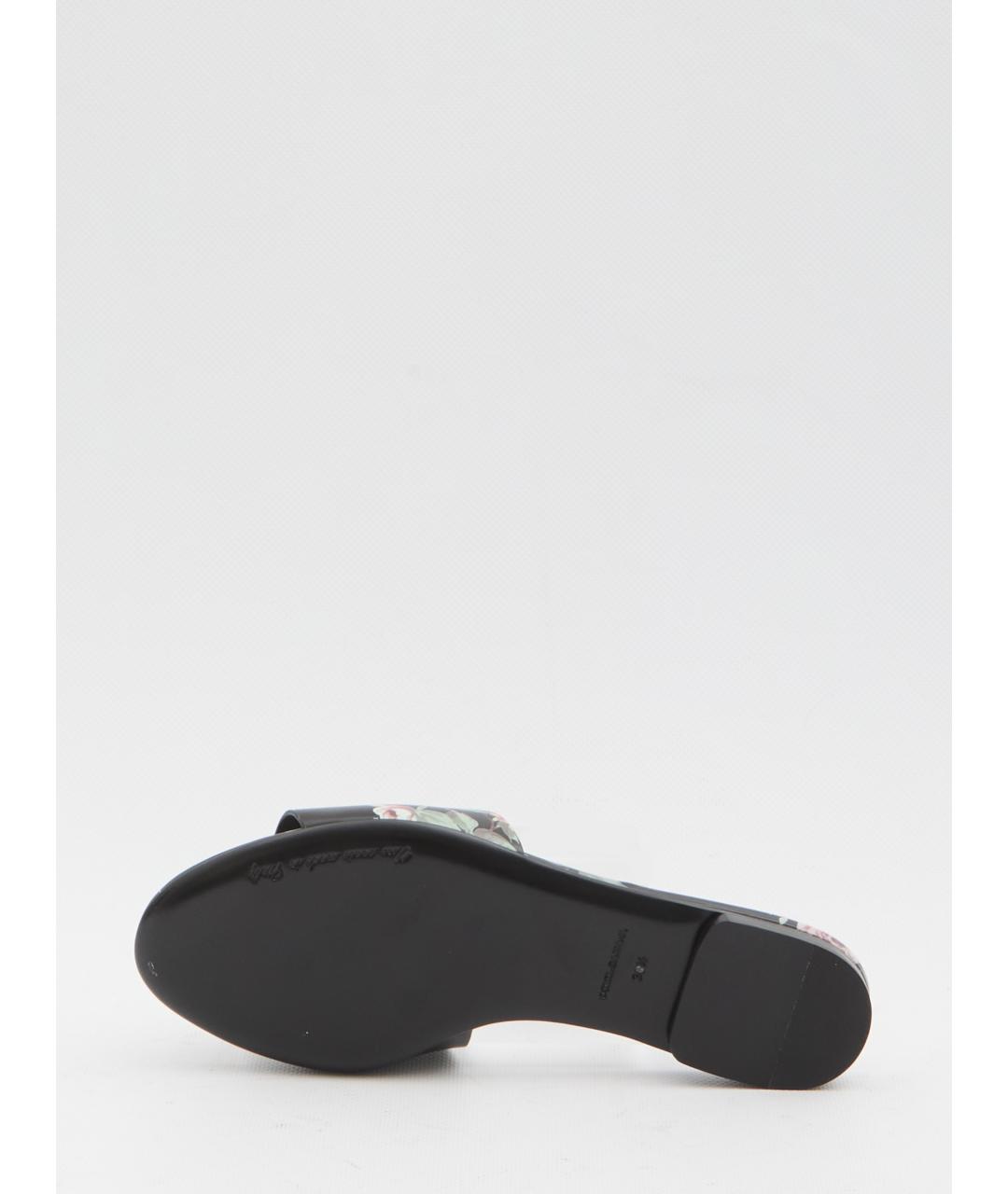 DOLCE&GABBANA Мульти кожаные шлепанцы, фото 4