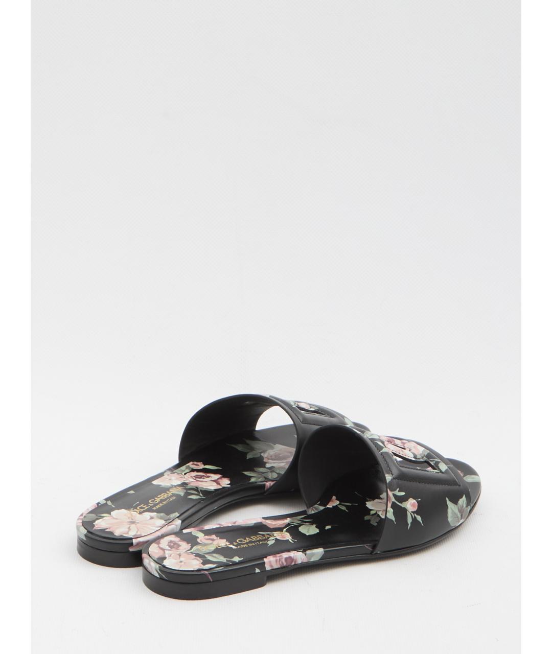 DOLCE&GABBANA Мульти кожаные шлепанцы, фото 3