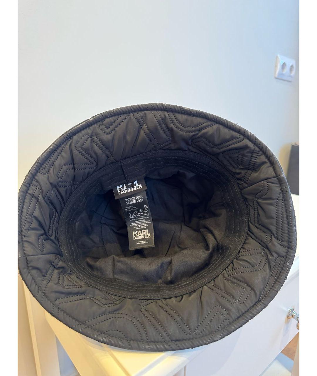 KARL LAGERFELD Черная синтетическая шляпа, фото 4