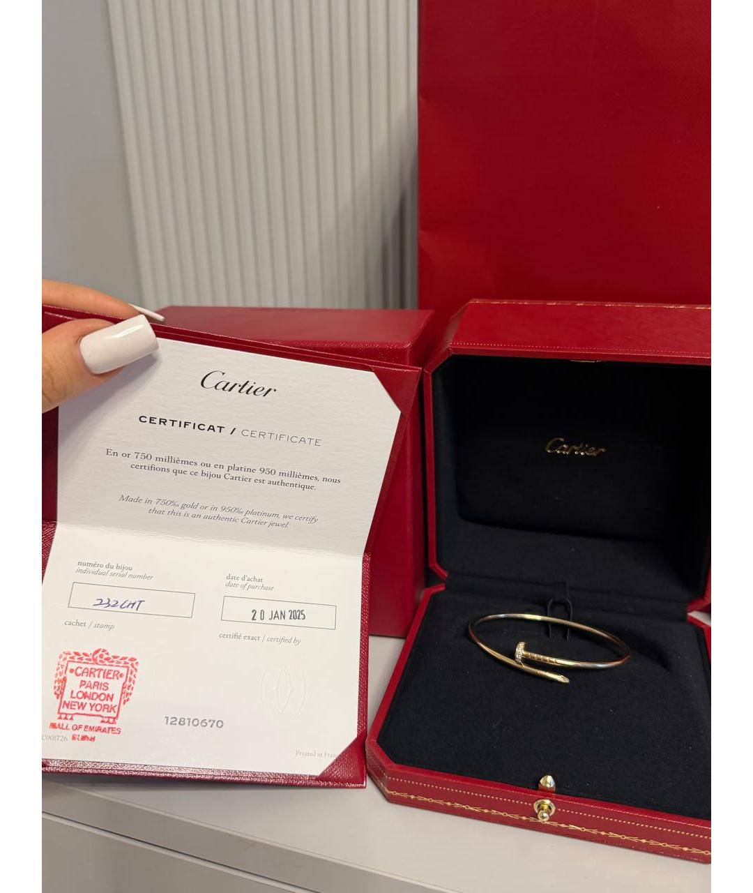 CARTIER Золотой браслет из желтого золота, фото 7