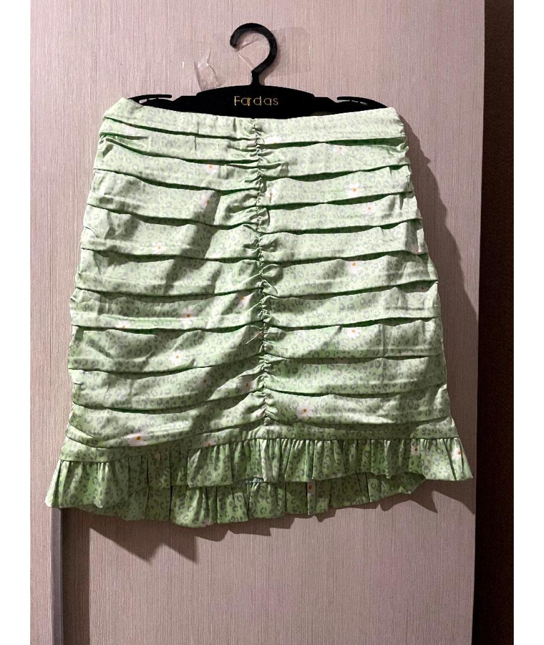 FOR LOVE AND LEMONS Салатовый полиэстеровый костюм с юбками, фото 6