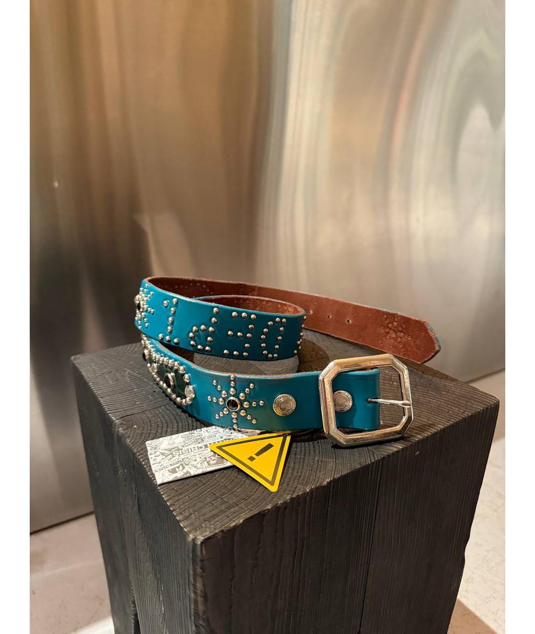 Gallery Dept Бирюзовый кожаный ремень, фото 3