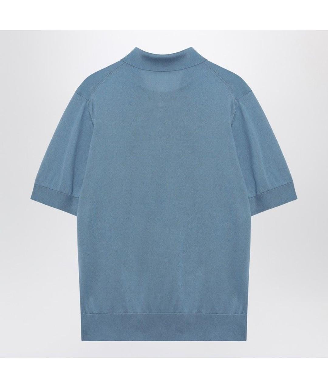 DOLCE&GABBANA Голубое поло с коротким рукавом, фото 2