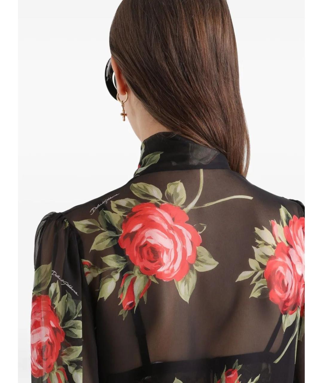 DOLCE&GABBANA Мульти шелковая блузы, фото 4