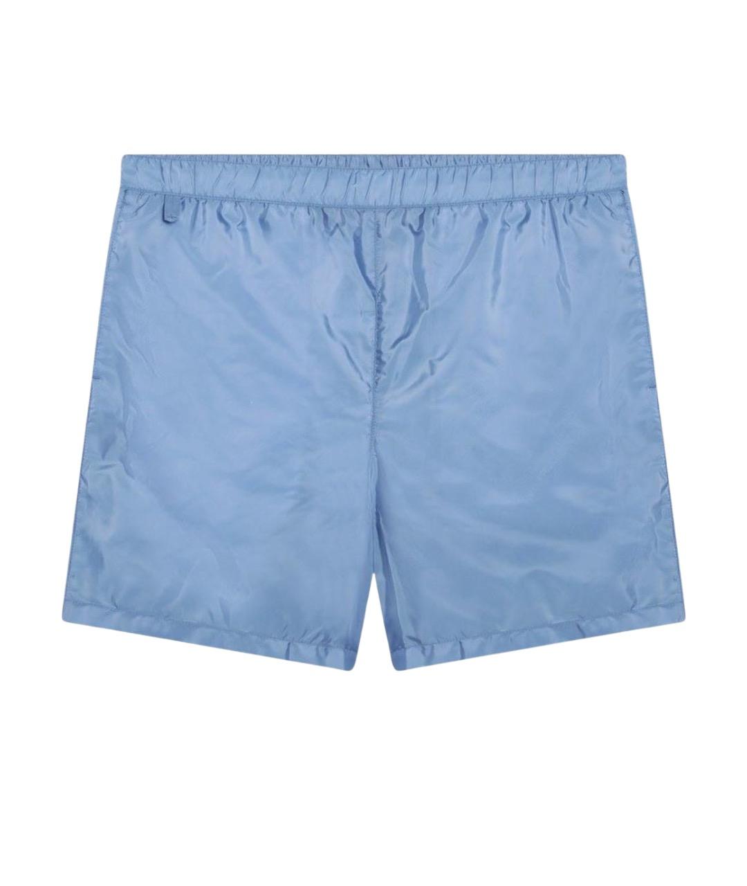 PRADA Голубые полиамидовые шорты, фото 1
